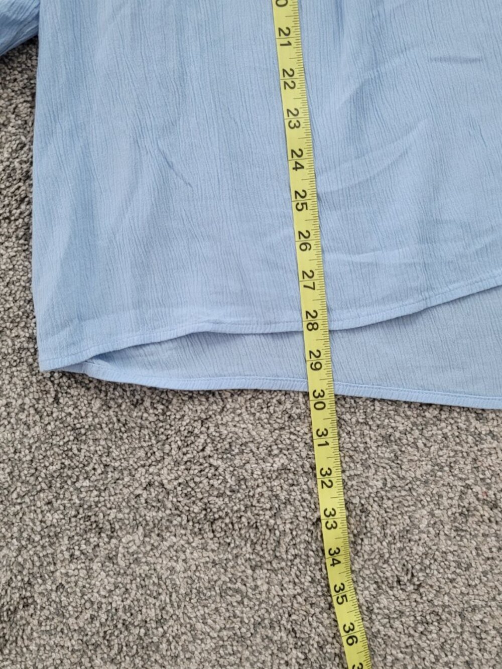 Croft & Barrow Women's Peasant Top Light Blue X-Large 3/4 Sleeves - Picture 9 of 12